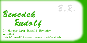 benedek rudolf business card